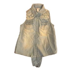 Justice denim top